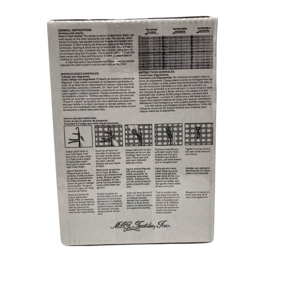 Graph N' Latch OWL Shaped Latch Hook Rug Kit  Size 18.5” X 27” Craft New Sealed - Picture 3 of 7